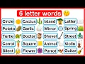 6 Letter Words List Phonics lesson Reading Lesson Learn with examples