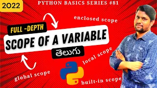 Scope Of Variables In Python In Telugu Global Scope vs Enclosed Scope vs Local Scope In Python