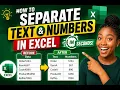 How to Separate Text Numbers in Excel in Seconds