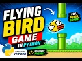 CREATING A FLYING BIRD GAME WITH PYTHON LANGUAGE