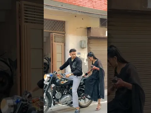 krke jdo cross leg  jatt nal bedi a 🦵🌺🥰🥰🥰!! punjabi couple bullet ride🔥🔥🔥🔥🔥🔥🔥