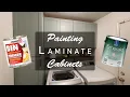 How to Paint Laminate Cabinets - Laundry Room Makeover Lowe s Arcadia Diamond Now