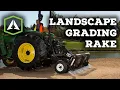 TR3 Rake Landscape Grading Rake For Commercial Contractors By ABI Attachments For Compact Tractors