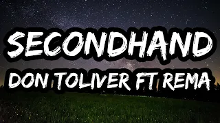don toliver secondhand ft rema lyrics 