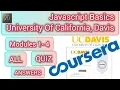 JavaScript Basics Coursera Modules 1-4 All Quiz Answers