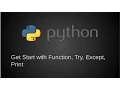 Python - Function Try Except Print HINDI