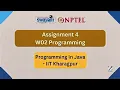 NPTEL PROGRAMMING IN JAVA Assignment 4 W02