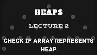 L2 Check if an Array represents a Heap Heaps Live Coding