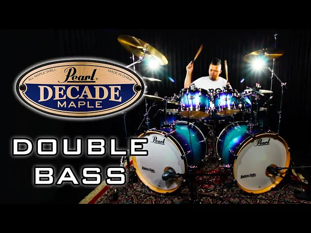 Bateria Pearl Decade Maple Solid Yellow Bumbo Duplo 22