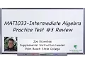 Questions 28-29 MAT1033C Practice Test