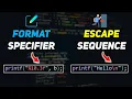 Format Specifiers and Escape Sequences in C Programming MSBTE I-Scheme C Language