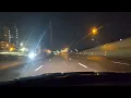 I-95 hwy Northbound through Philadelphia Pennsylvania Night Drive taking the DELAWARE EXPRESSWAY