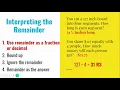 Interpreting Remainders