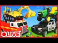 Download Lagu Let’s Play with Vehicle Toys 🚒 Fire Truck, Police Car, Excavator 🚧 Various Toy for Kids | Kidibli