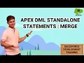 Merge APEX DML Standalone Statements Salesforce Development Tutorials