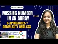 Missing Number Must Do Interview Questions Geeks For Geeks SDE