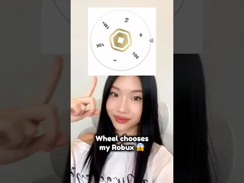 Wheel chooses my ROBUX.. 😳 #roblox #robloxshorts