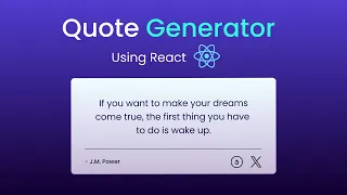 How To Create Random Quote Generator In React JS React Project For Beginners