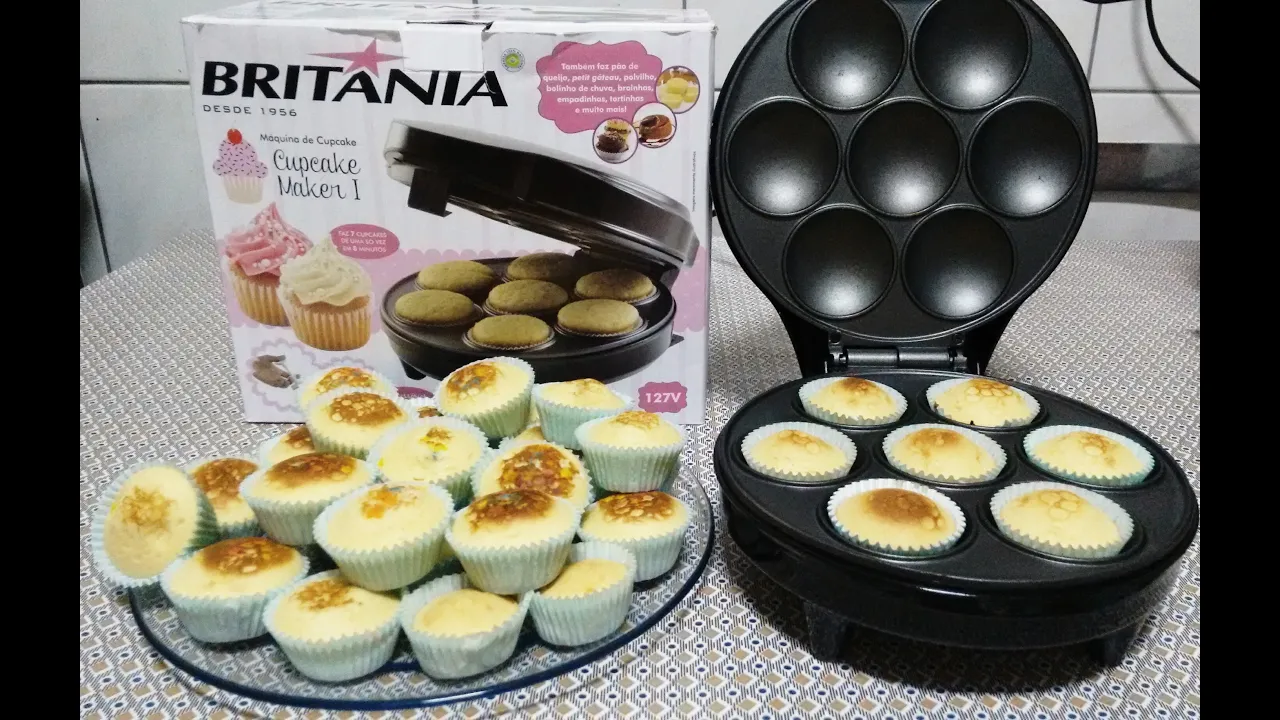 COMO FAZER MINI CUPCAKE MAKER BRITÂNIA, QUE GANHEI DA AVON MEU PRIMEIRO EEE ADORO!!!