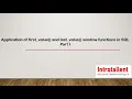 MySQL Application of first - value and last