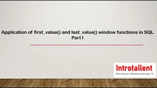 MySQL Application of first - value and last