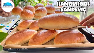 PUF PUF KABARAN EN GÜZEL HAMBURGER ~SANDEVİÇ EKMEĞİNİ YAPIN📌