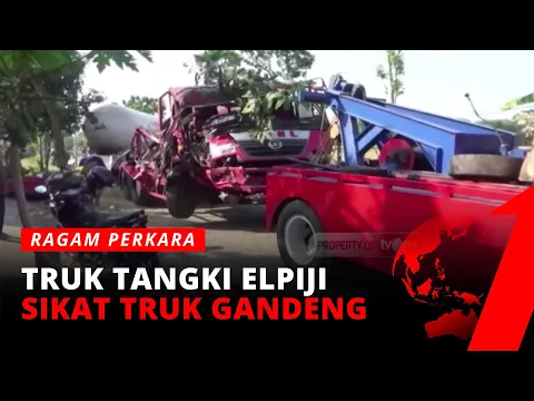 Sopir Mengantuk, Truk Elpiji Pertamina Tabrak Truk Gandeng