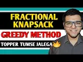 Fractional Knapsack Greedy Method