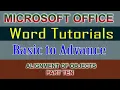 Word Aligning Ordering and Grouping Objects