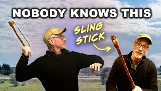 How to make a sling stick - amazing stone-throwing device allows you to throw rocks huge distances!