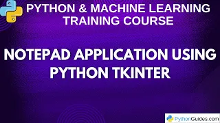 Notepad App in Python Tkinter GUI Tutorial for Beginners
