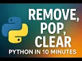 Python List Methods REMOVE POP CLEAR