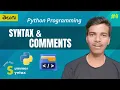 Python Series Part-4 Syntax and Comments in Python Types and Use Cases Python Programming