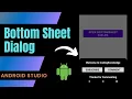 Android Bottom Sheet Dialog Android Studio Java