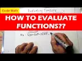 Evaluating Functions How to Evaluate Functions Grade 11 Math General Mathematics Gen Math