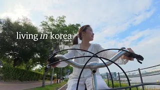 Living in Korea | visiting 6 apartments, 8km bike ride, cafes, hobbies & friends