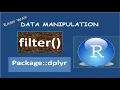 Data Manipulation in R using dplyr filter function - 1 a filter in R