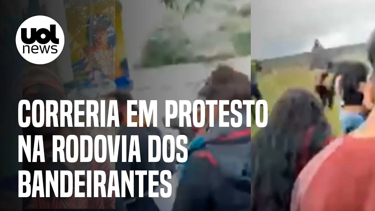 Manifestação de indígenas contra PL 490 na rodovia dos Bandeirantes tem correria; veja vídeo