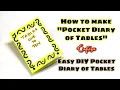 Easy How to make of Tables Holiday Homework Maths Class project
