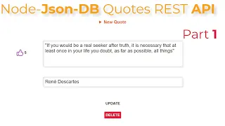 Nodejs Json-DB Html css Javascript Quotes CRUD REST API App Part 1