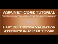 Custom validation attribute in asp net core