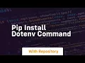 pip install dotenv command