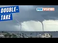 Twin Waterspouts Seen Over Manatee River In Bradenton Florida