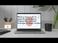 Write a Java code to input three numbers Display the sum and Average of three number