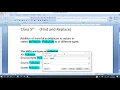find and replace in MS Word class 5th