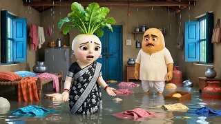 बारिश में डूब गया आलू का घर, गाँव वालों ने मिलकर बदली पूरी जिंदगी 😢| vegetable story 