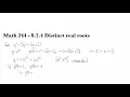 8 2 4 Distinct real roots