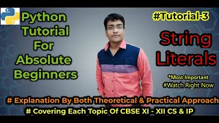 String Literals Escape Sequences In Python Python tutorial for beginners Python Fundamentals