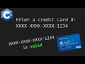 C credit card validator program for beginners