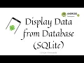 SQLite Database Part 2 Display